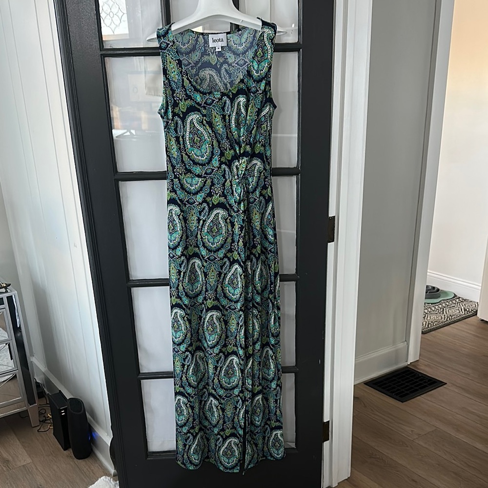 Leota navy paisley maxi dress (M)